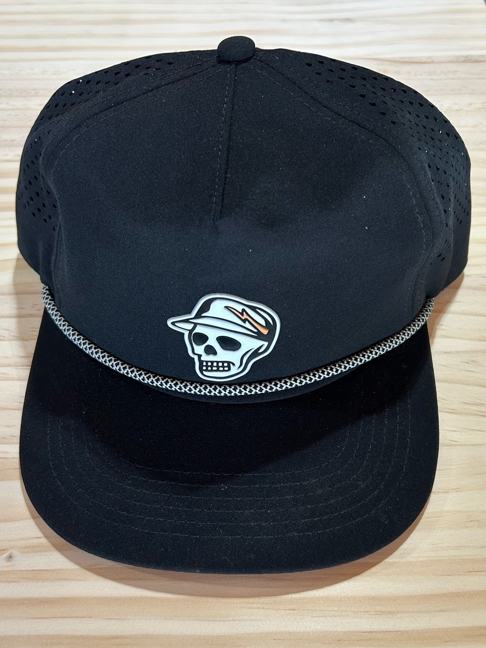 Devereux Golf Black Perforated Mesh Hat - The Heffy